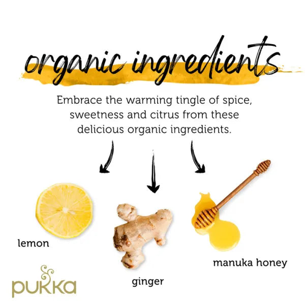 Pukka Lemon Ginger & Manuka Honey - 20 tea bags
