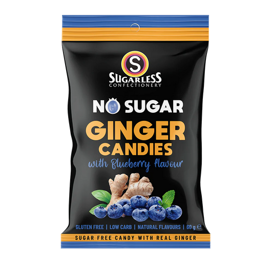 Sugarless Ginger Candies with Blueberry 60g