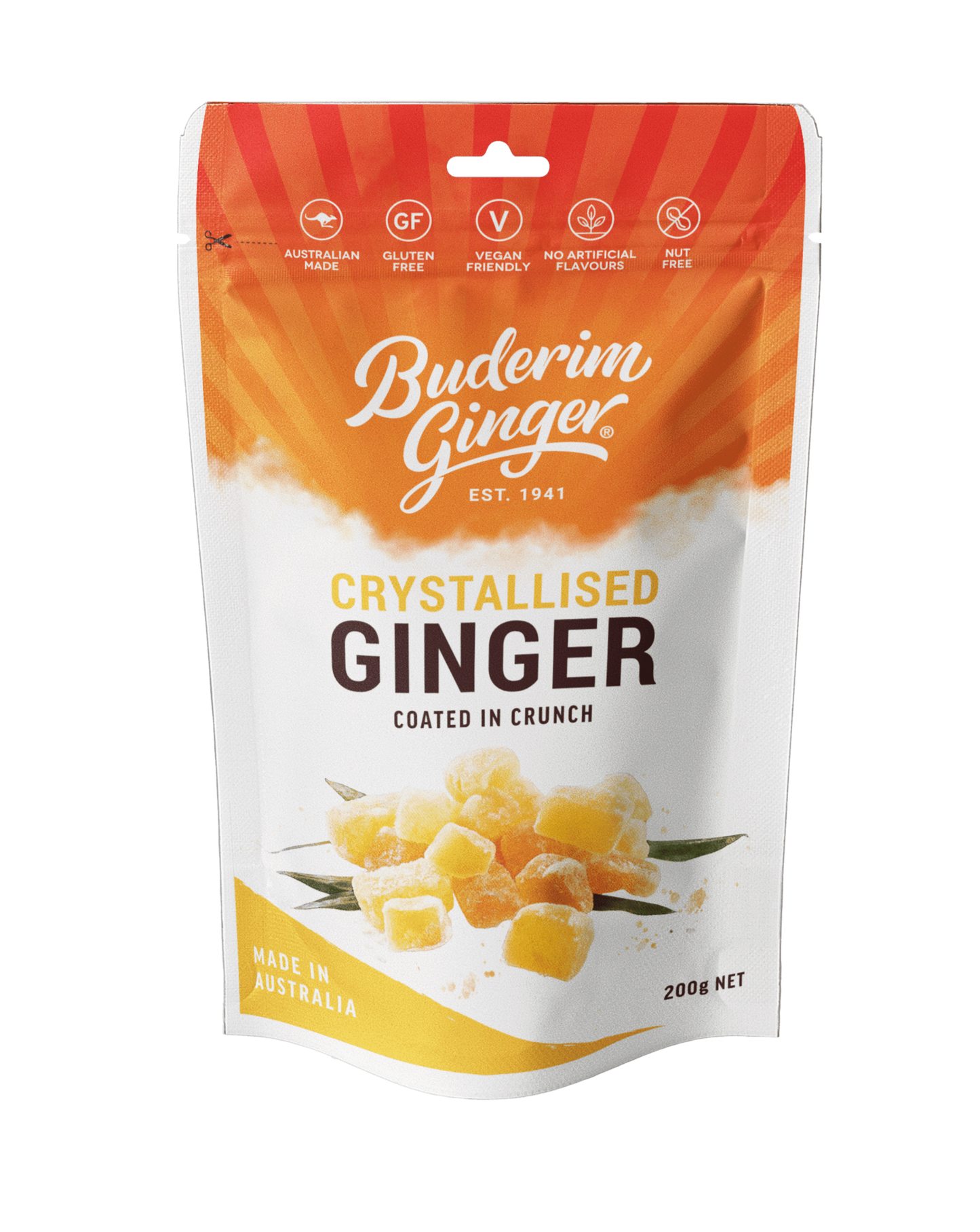 Buderim Ginger Crystallised Ginger 200g