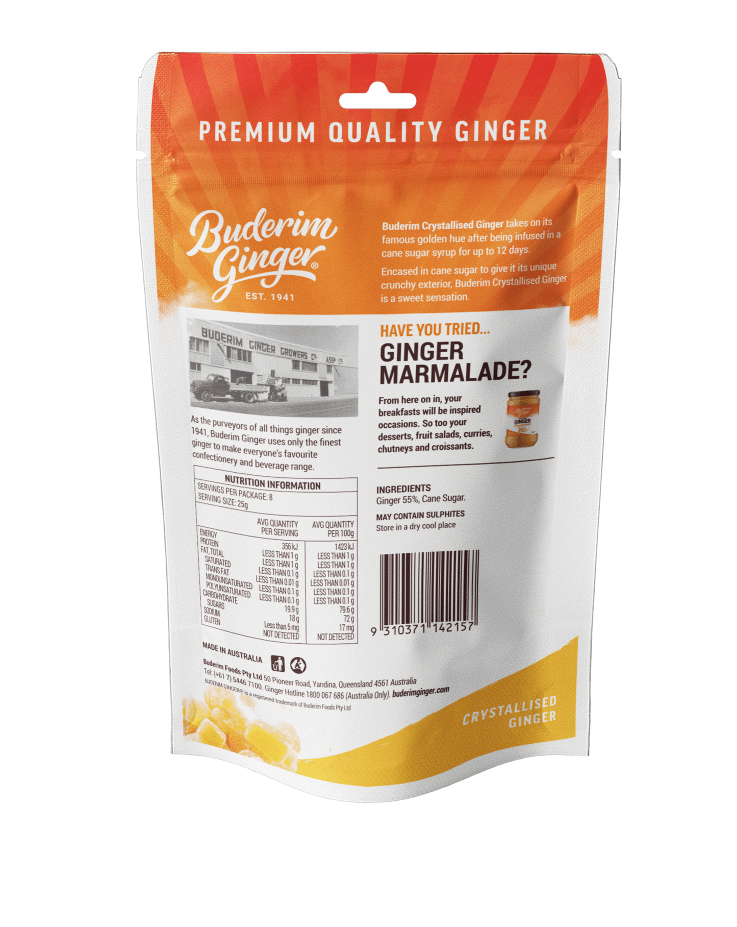 Buderim Ginger Crystallised Ginger 200g