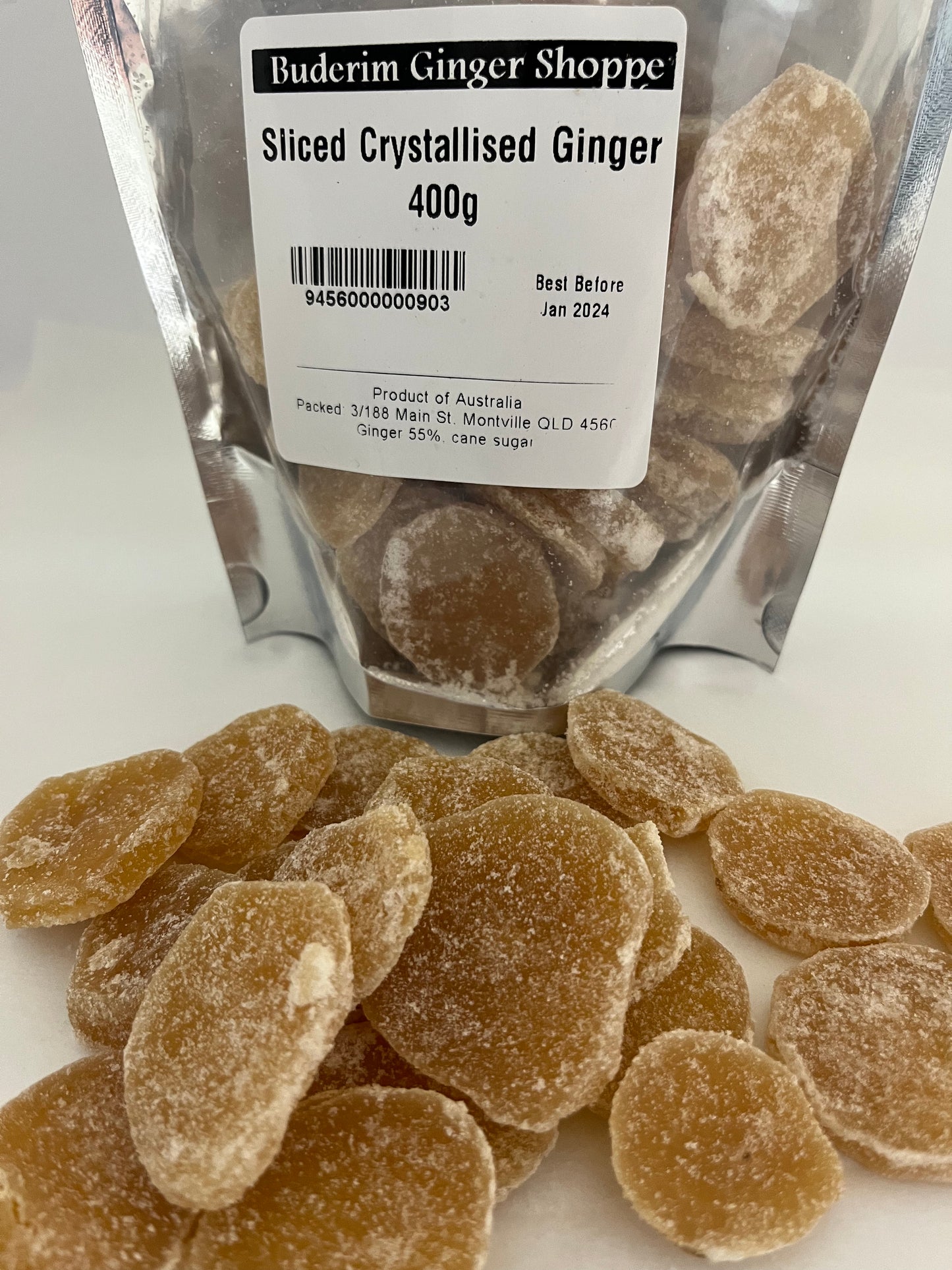 Crystallised Ginger Sliced