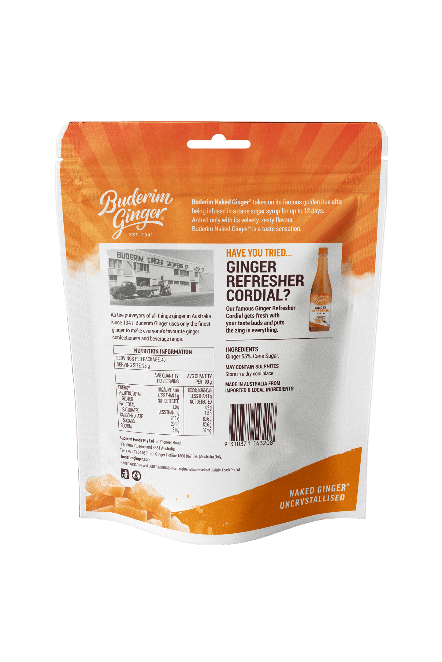 Buderim Ginger Naked Ginger 175g/1kg