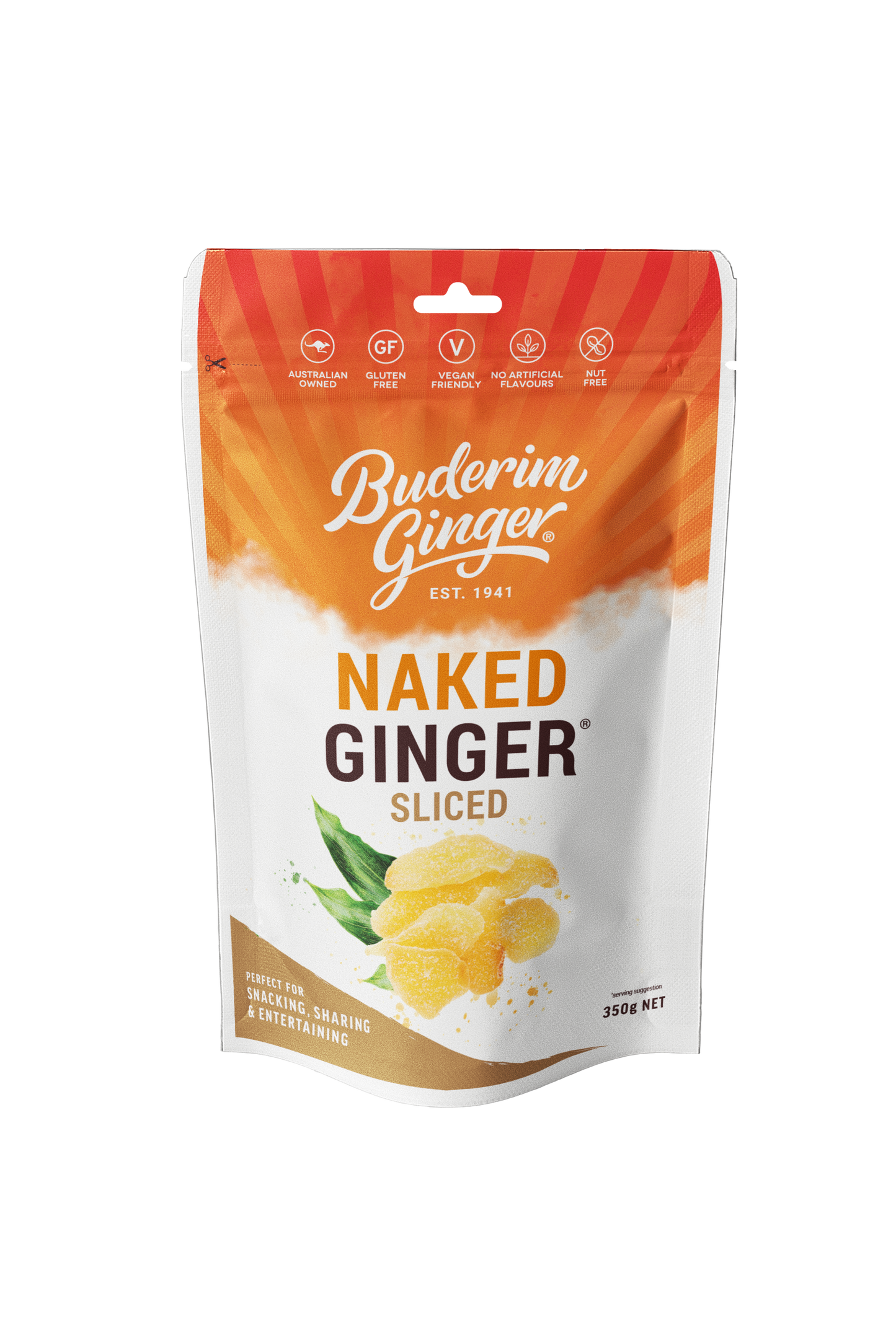 Buderim Ginger Naked Ginger Sliced 350g