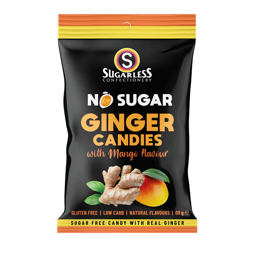Sugarless Ginger Candies with Mango 60g