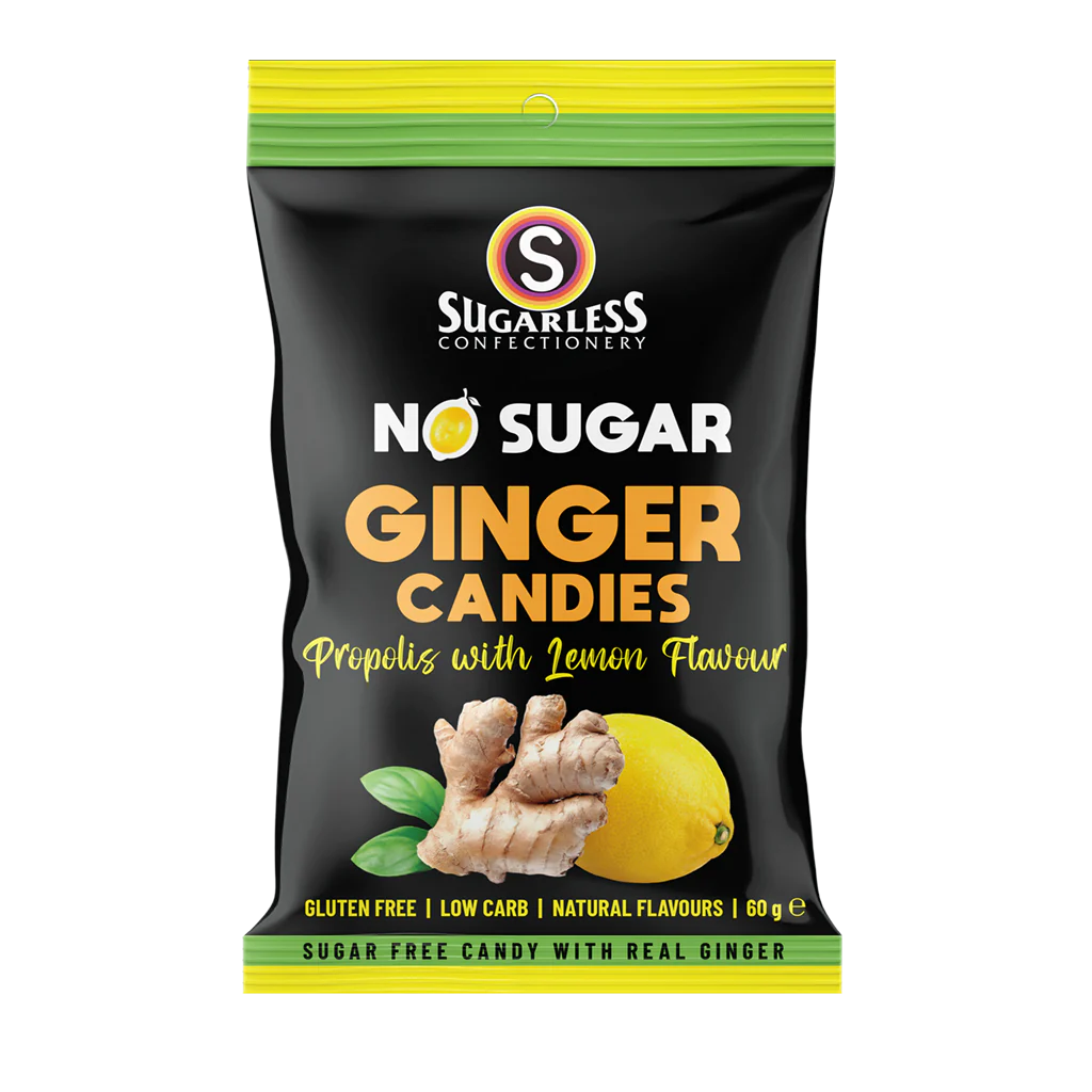 Sugarless Ginger Candies Propolis with Lemon 60g