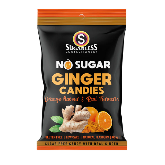 Sugarless Ginger Candies with Orange & Turmeric 60g