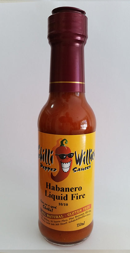 Chilli Willies Habenaro Liquid Fire Hot Sauce 150ml