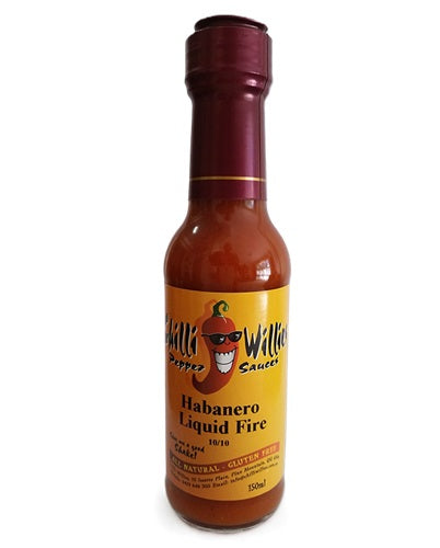 Chilli Willies Habenaro Liquid Fire Hot Sauce 150ml